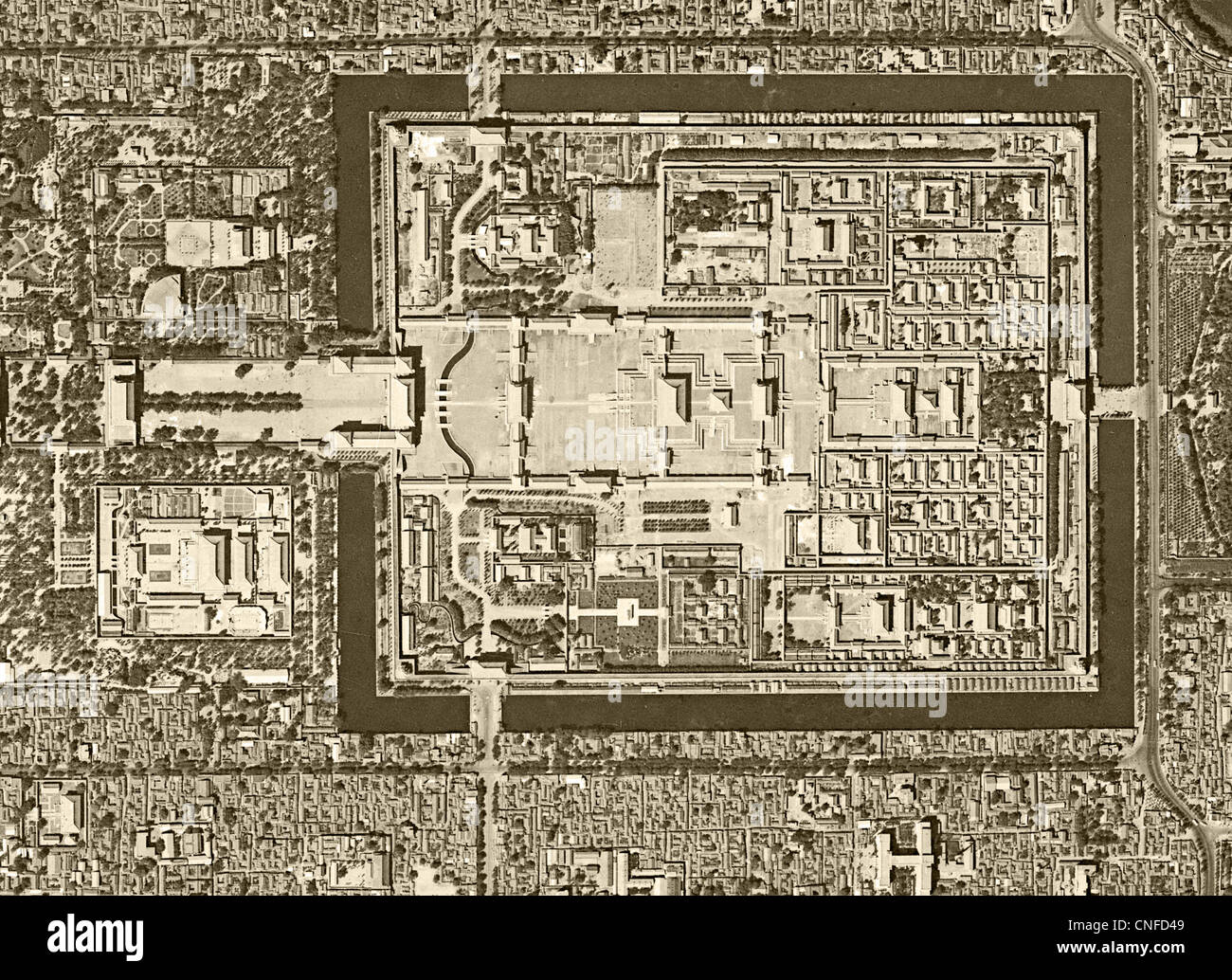 historische Satellitenbild Platz des himmlischen Friedens Peking 1966 Stockfoto