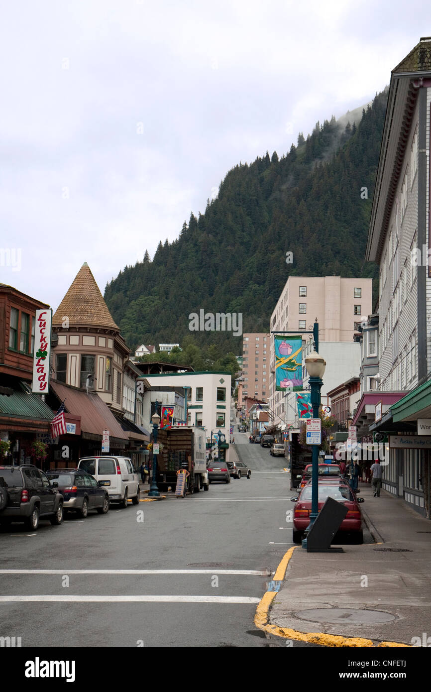 Die Innenstadt von Juneau, Alaska, USA Stockfoto