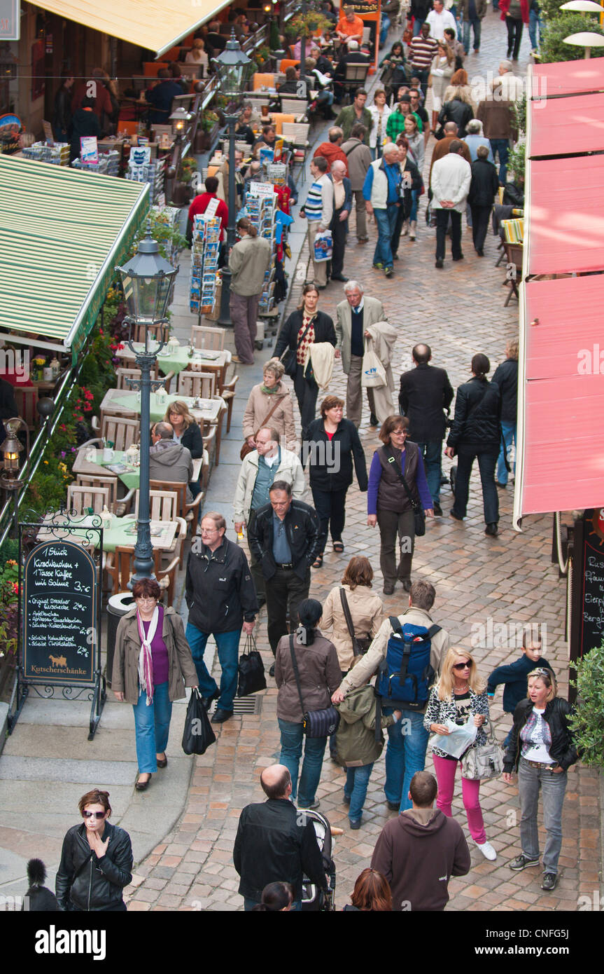 Straßenszene in Dresden, Deutschland. Stockfoto