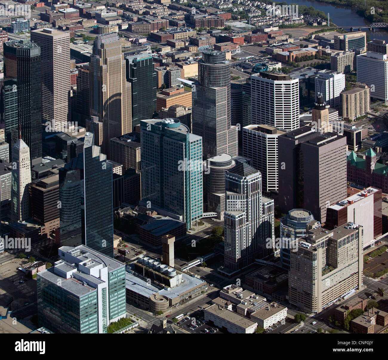 Luftaufnahme Minneapolis Minnesota Stockfoto