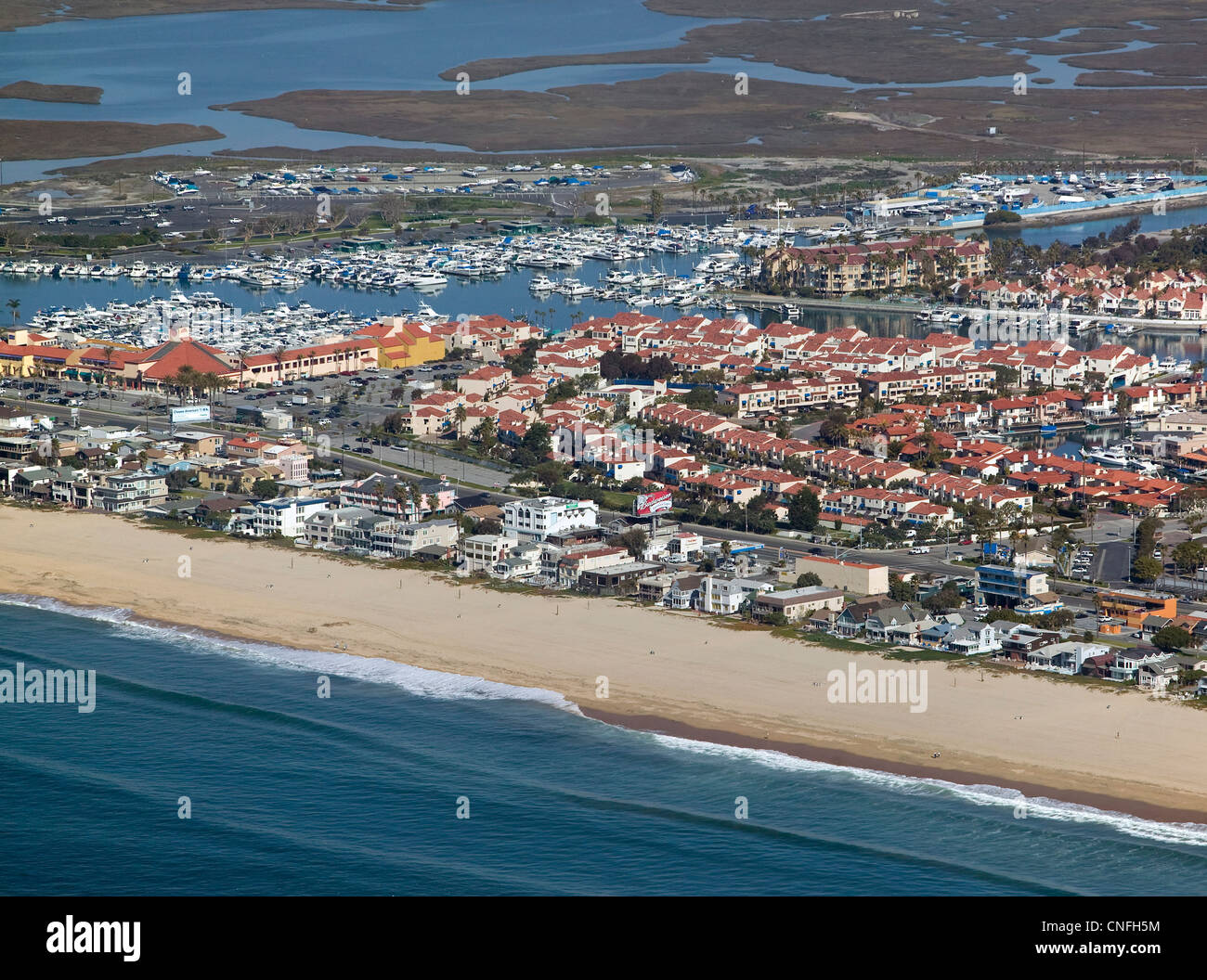 Luftaufnahme Orange County, Kalifornien Stockfoto