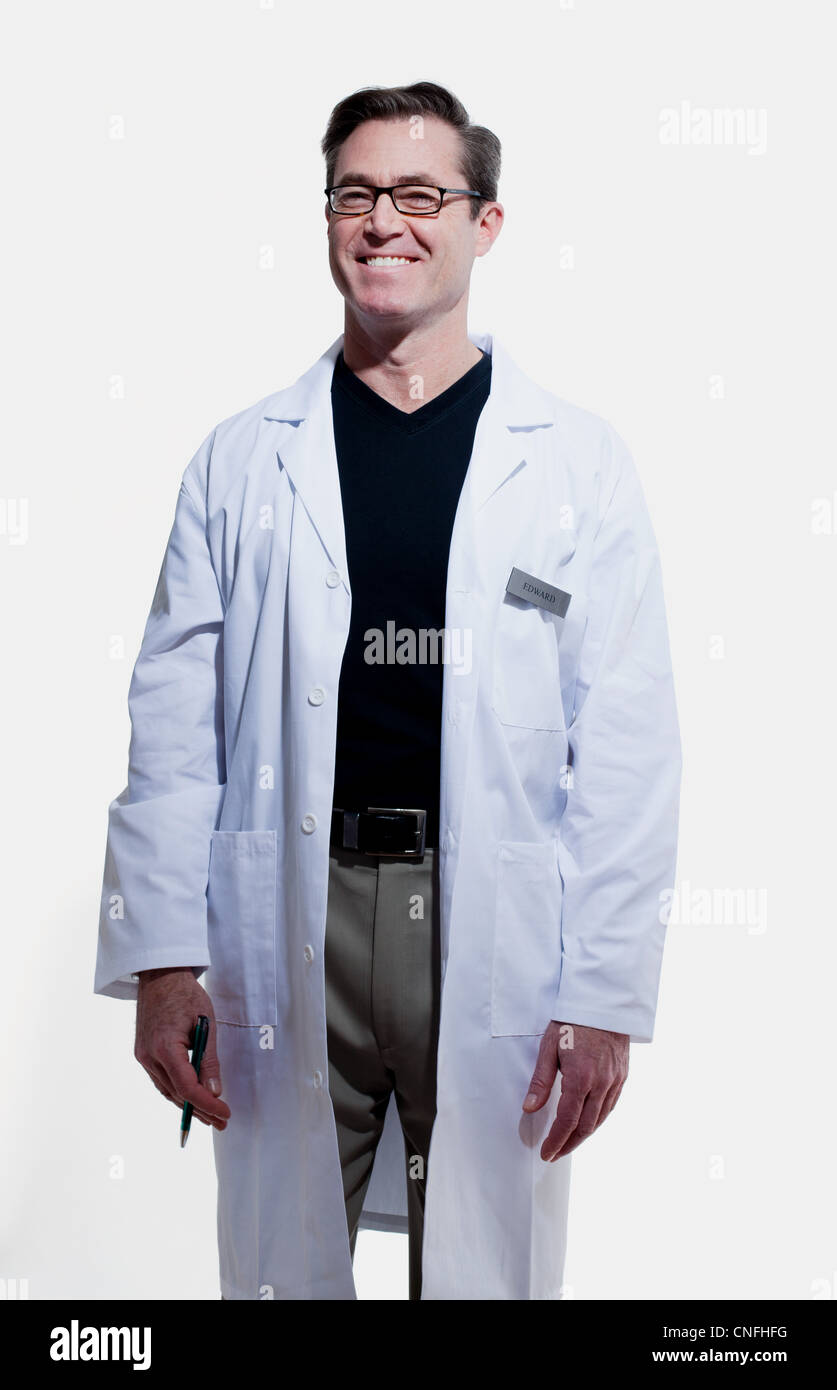 Arzt lächelnd Stockfoto