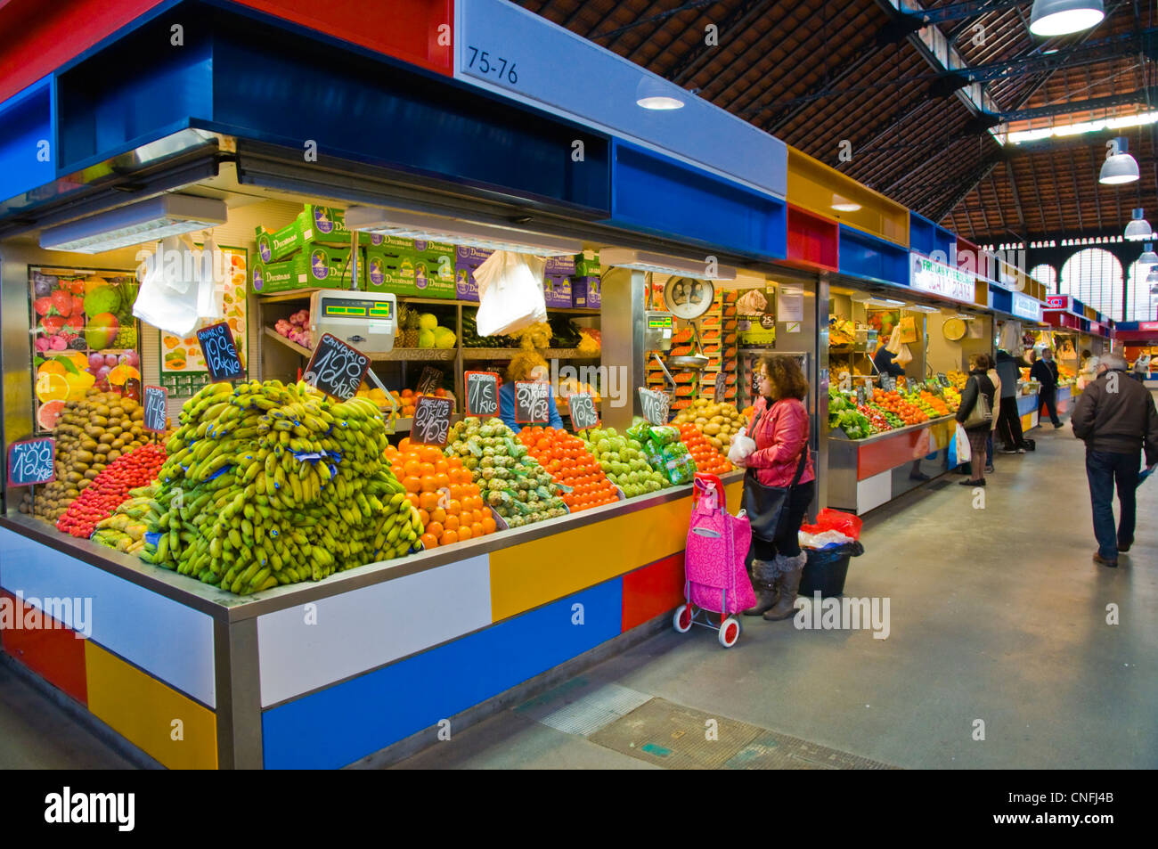 Mercado de Atarazanas Markt Halle Zentrum Malaga Andalusien Spanien