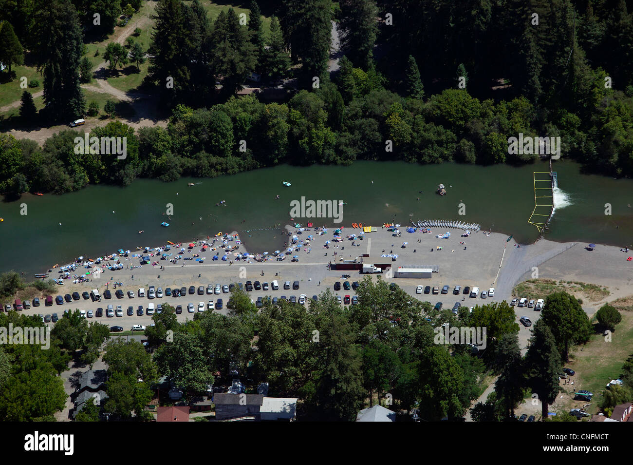 Luftaufnahme russischen Fluss, Sonoma County, Kalifornien Stockfoto