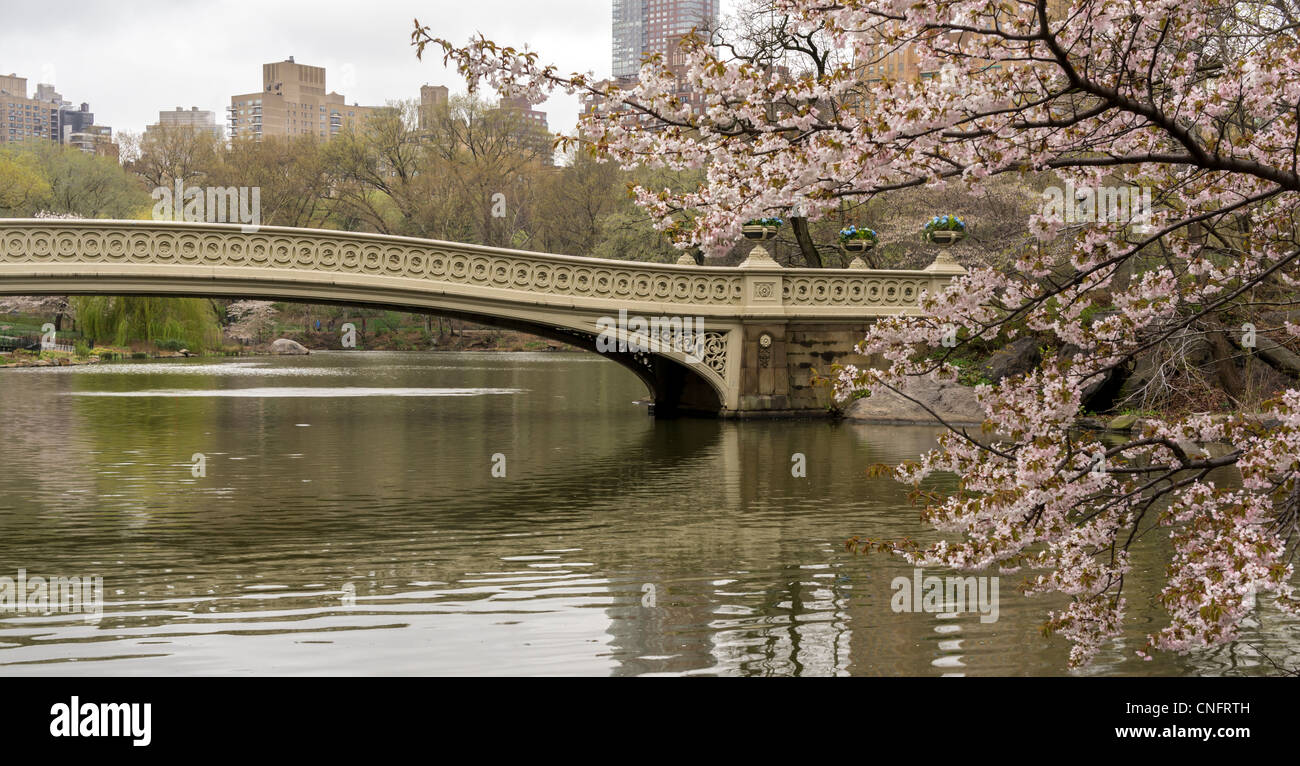 Central Park, New York City, Bogenbrücke Stockfoto