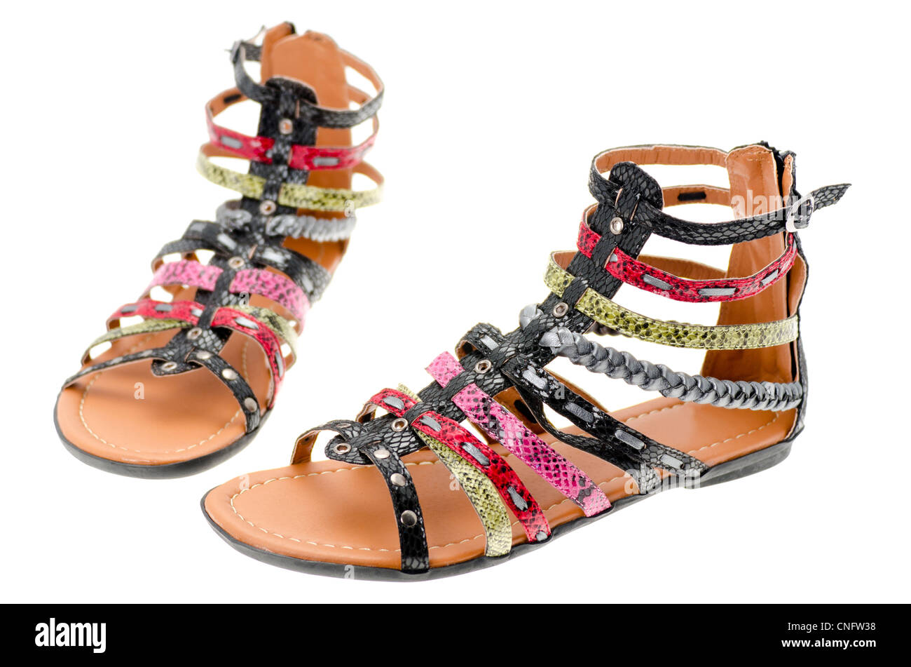 Romanesque Buckle Strap Bling Sandal