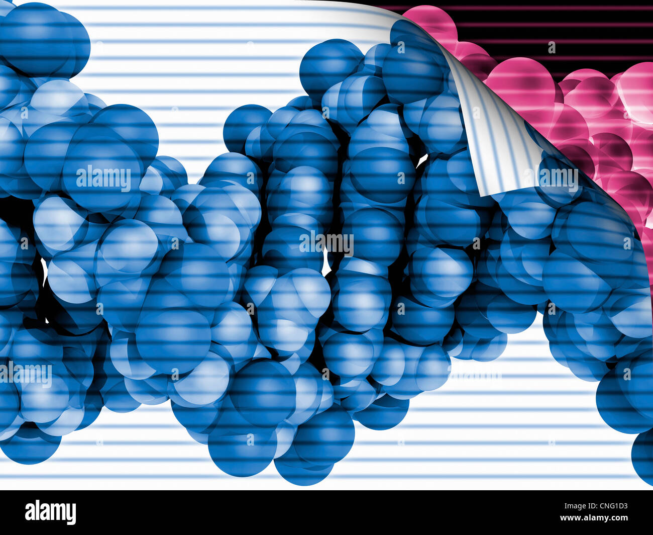 DNA-Molekül Kunstwerk Stockfoto