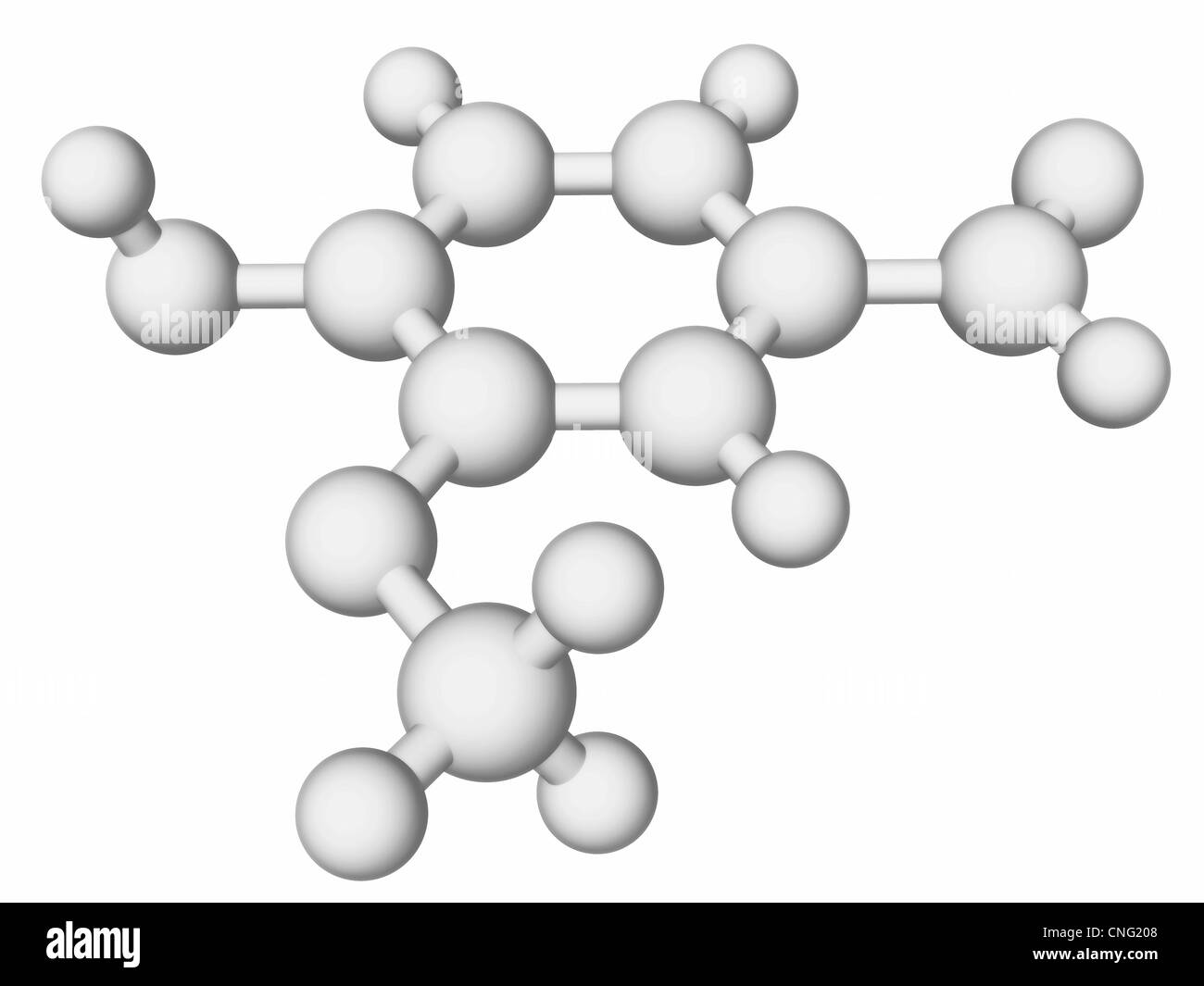 Vanillin-Molekül Stockfoto