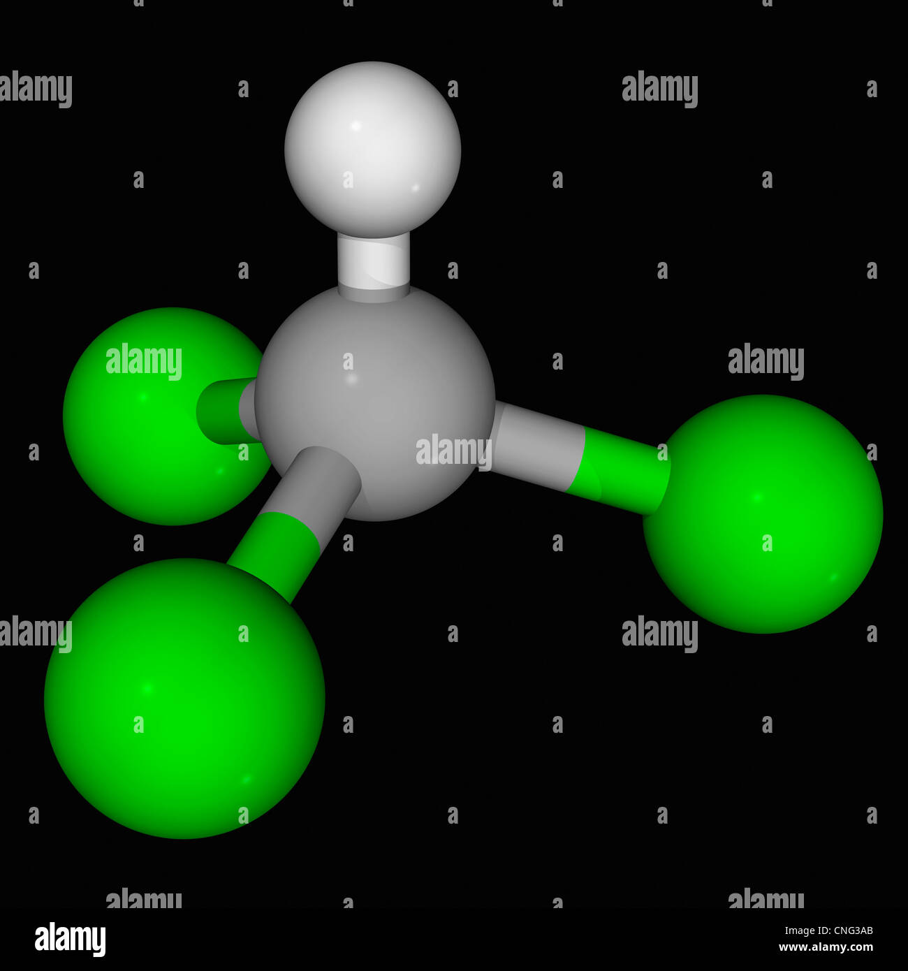 Chloroform-Molekül Stockfoto