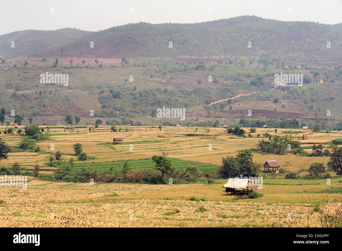 Ländliche Landschaft des Shan-Staates. Südlich von Hsipaw, Birma Stockfoto