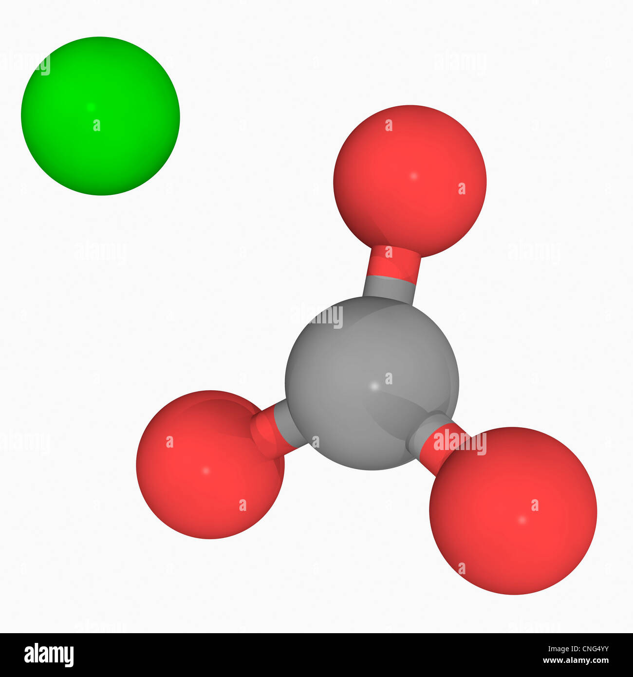 Calcium Carbonat-Molekül Stockfoto