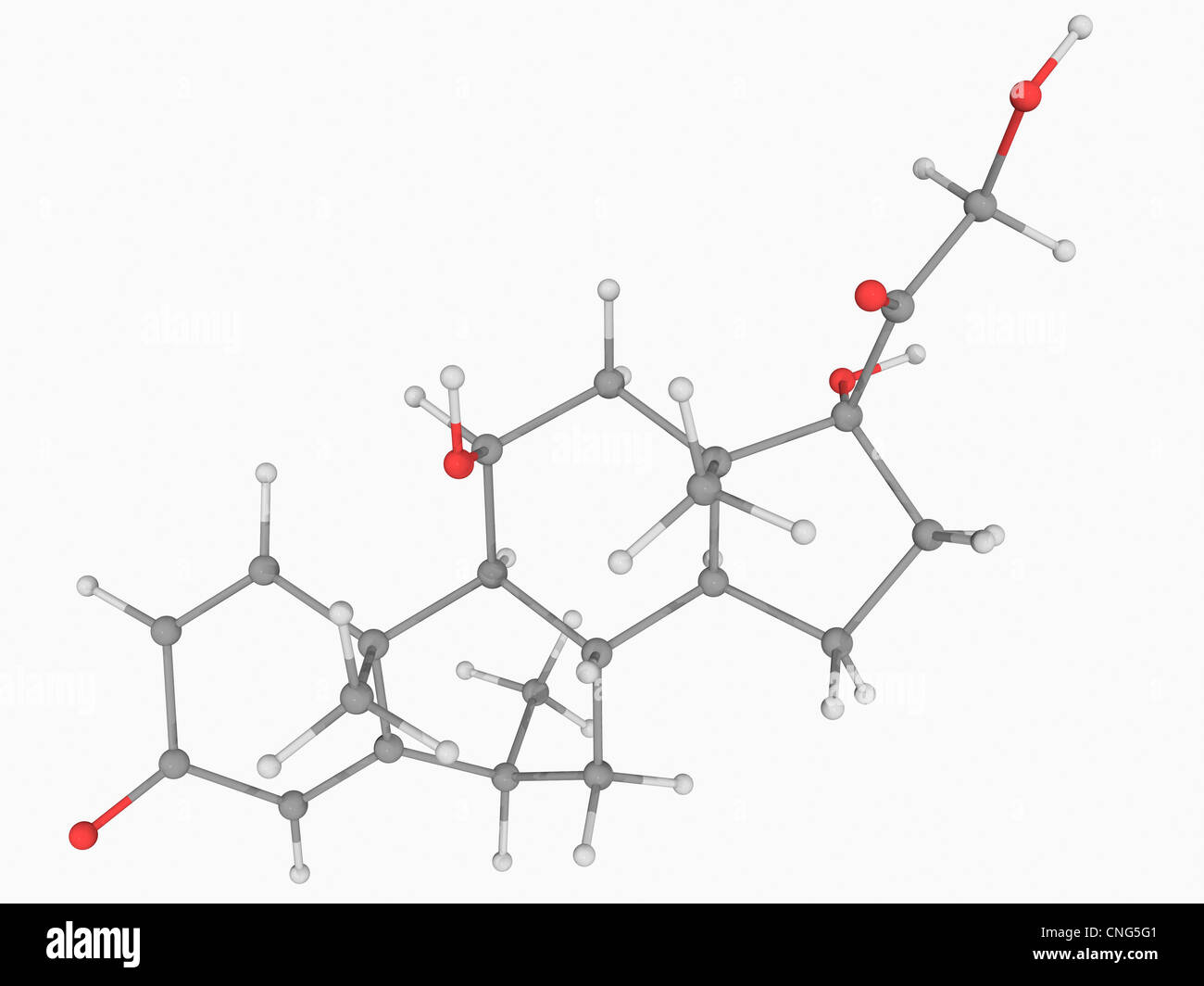 Methylprednisolon Wirkstoffmolekül Stockfoto