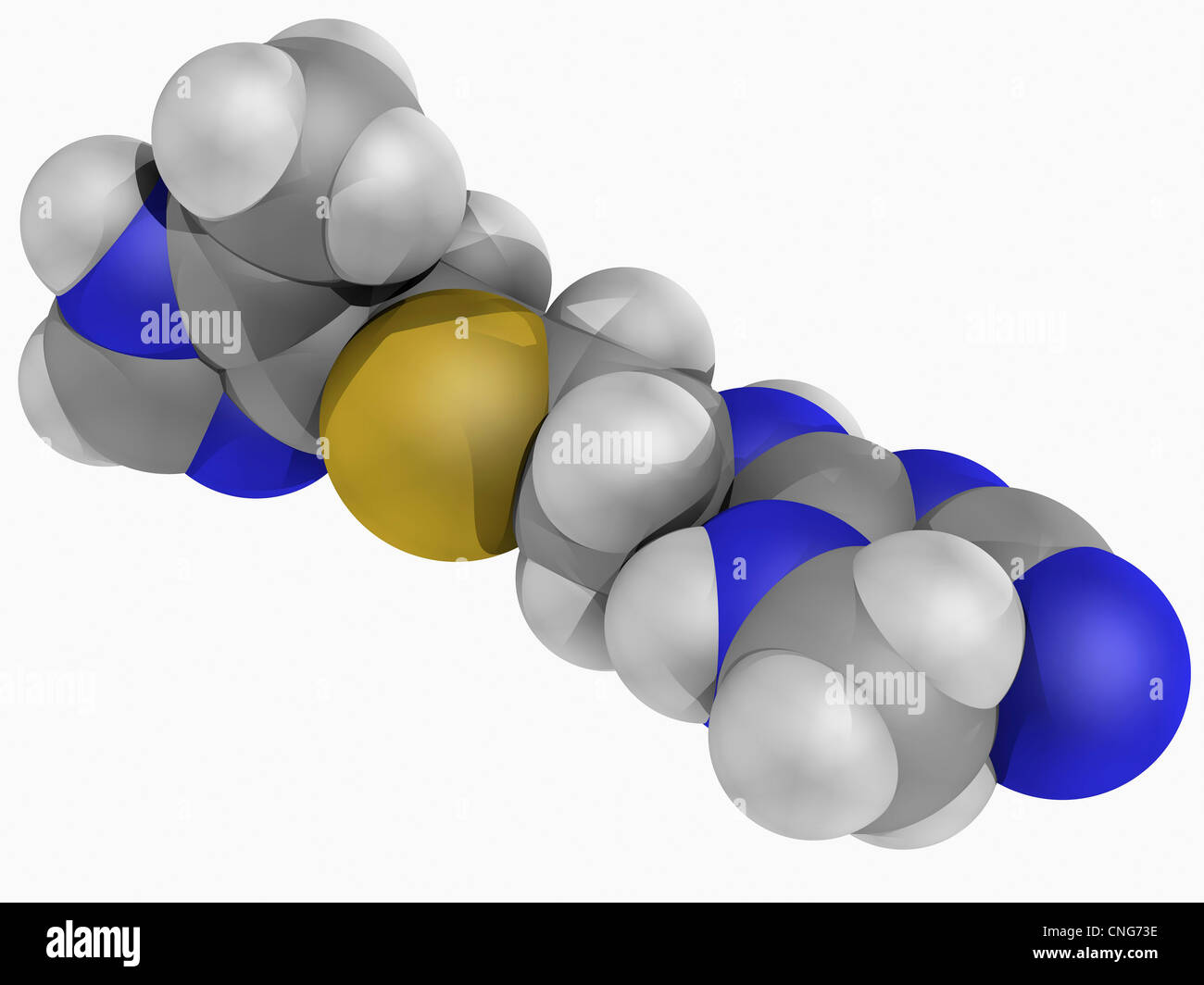 Cimetidin Wirkstoffmolekül Stockfoto