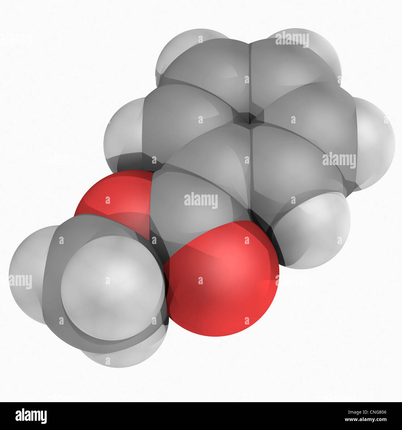 Methyl-Benzoat Molekül Stockfoto