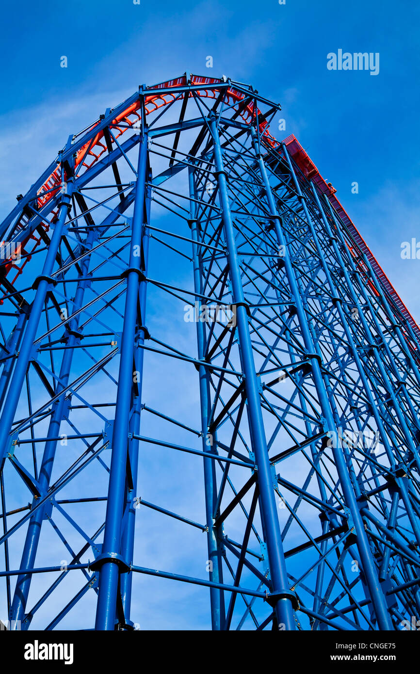 Die Big One Achterbahn in Blackpool Pleasure Beach. Stockfoto