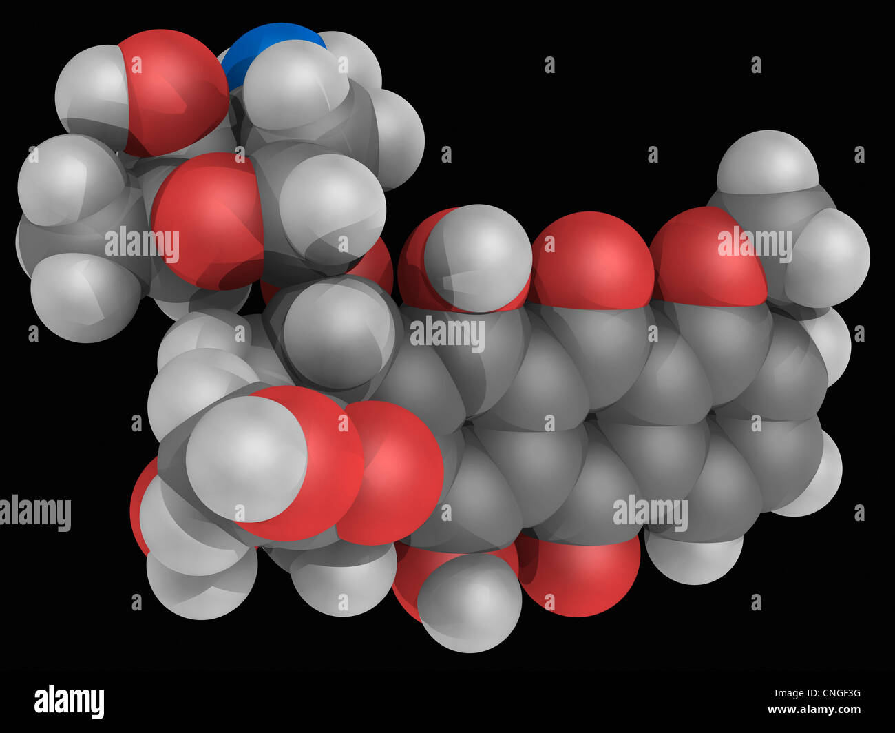 Doxorubicin Wirkstoffmolekül Stockfoto