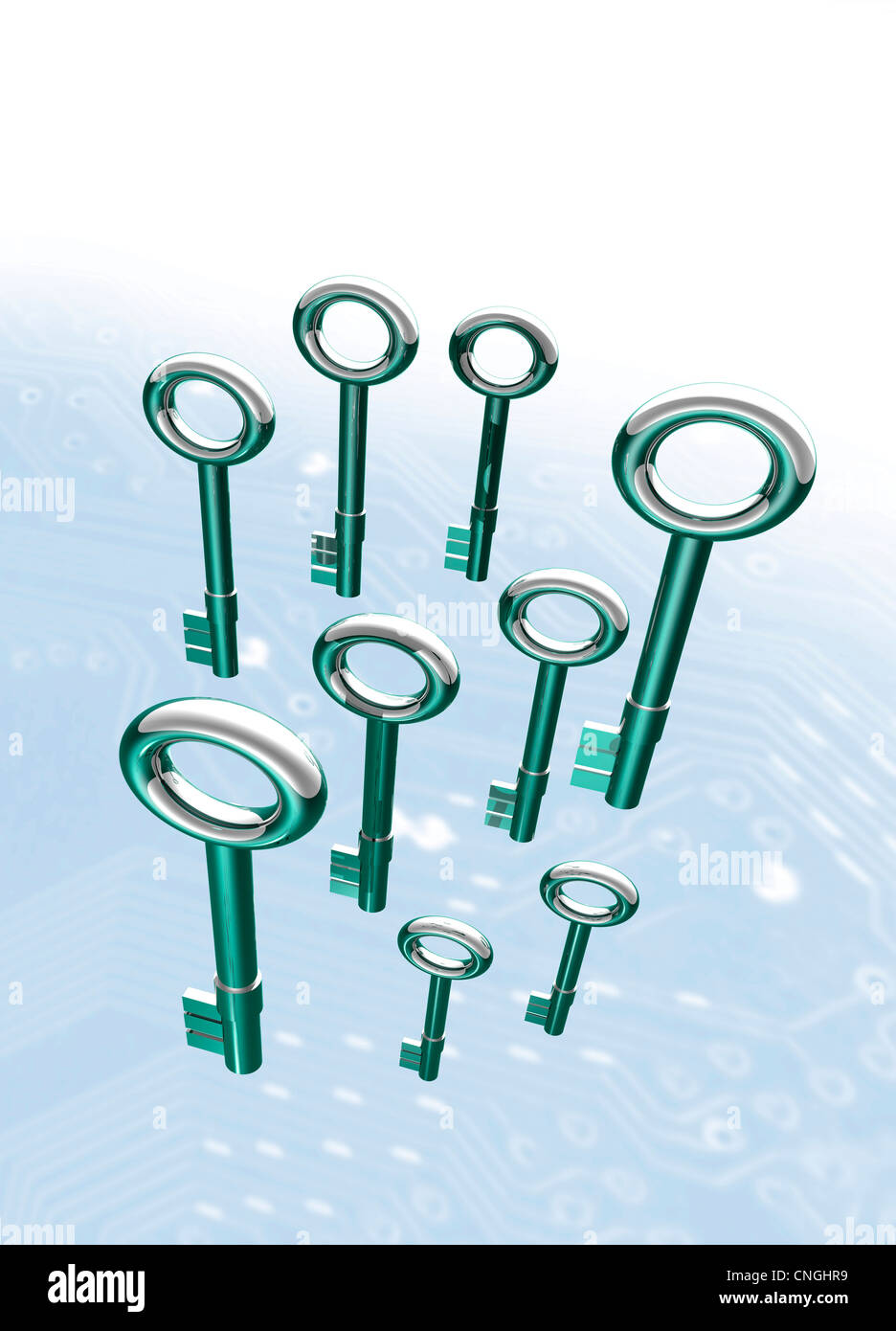 Digitale Sicherheit konzeptuellen Kunstwerk Stockfoto