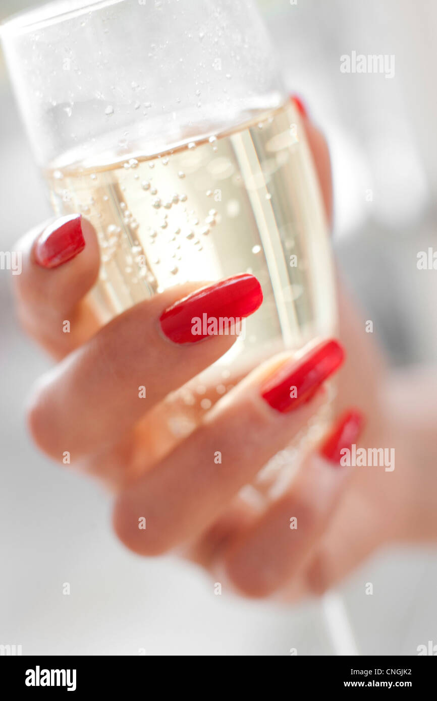 Glas Champagner Stockfoto