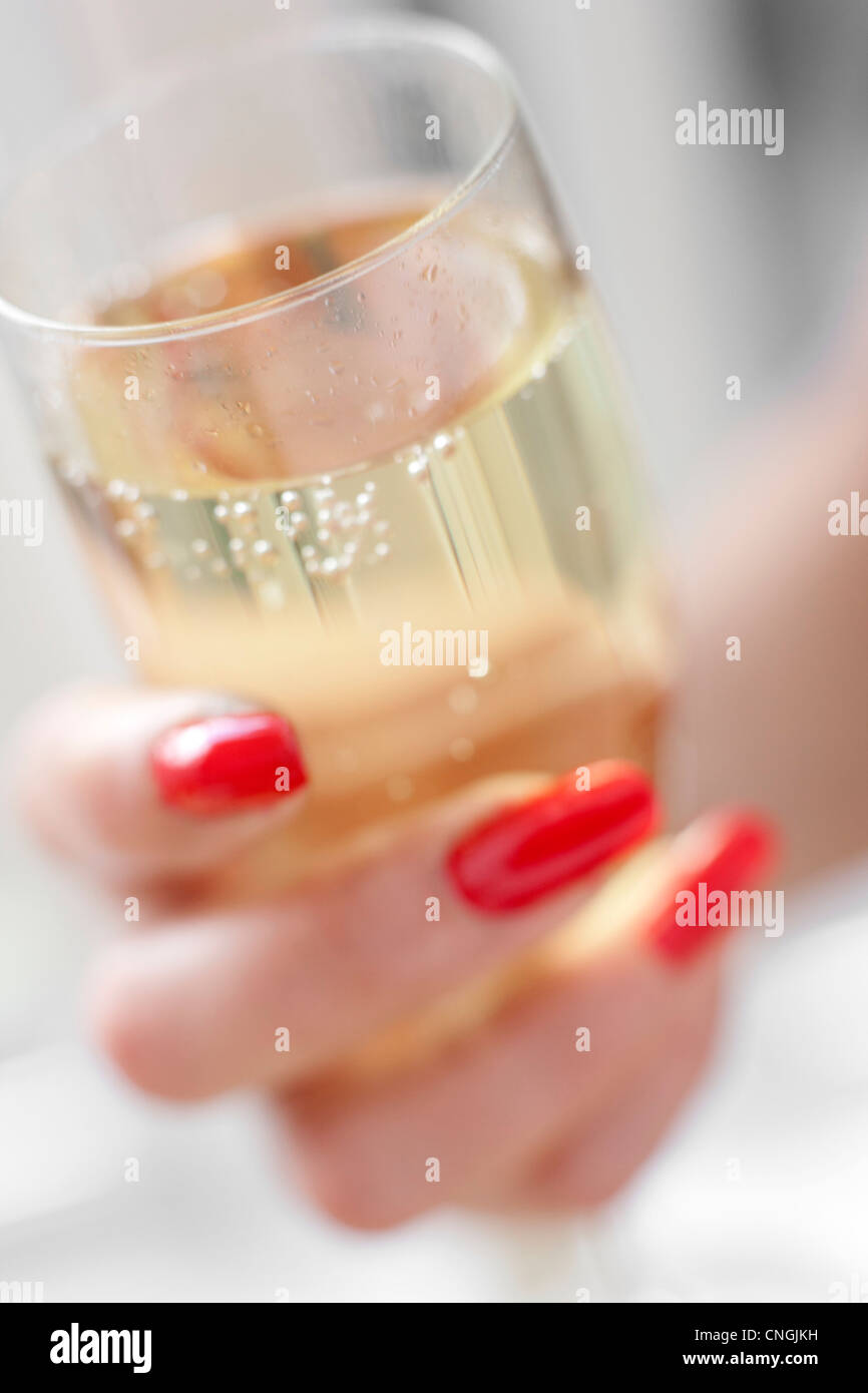 Glas Champagner Stockfoto