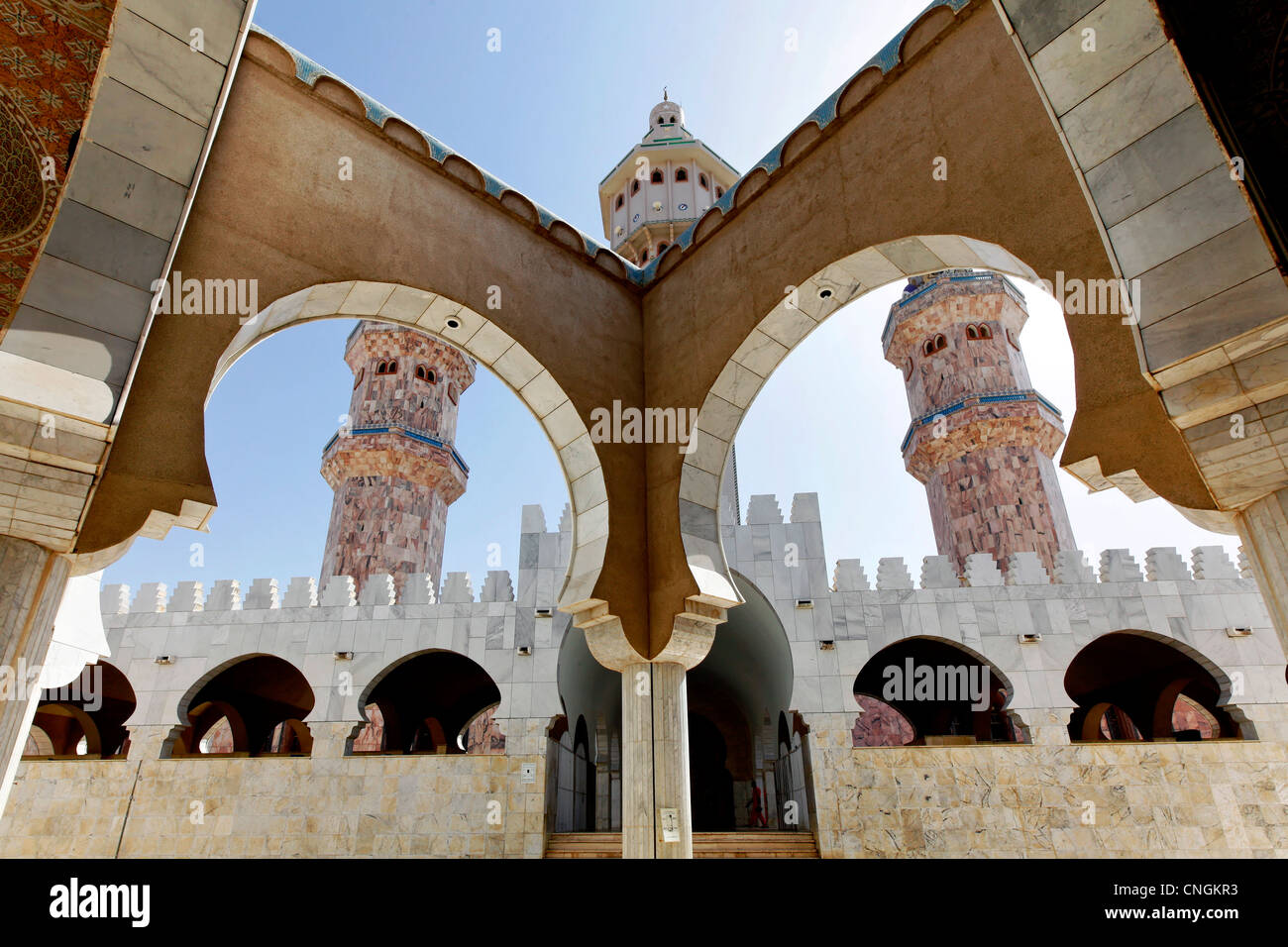 Die große Moschee, Touba, Senegal, Westafrika Stockfoto