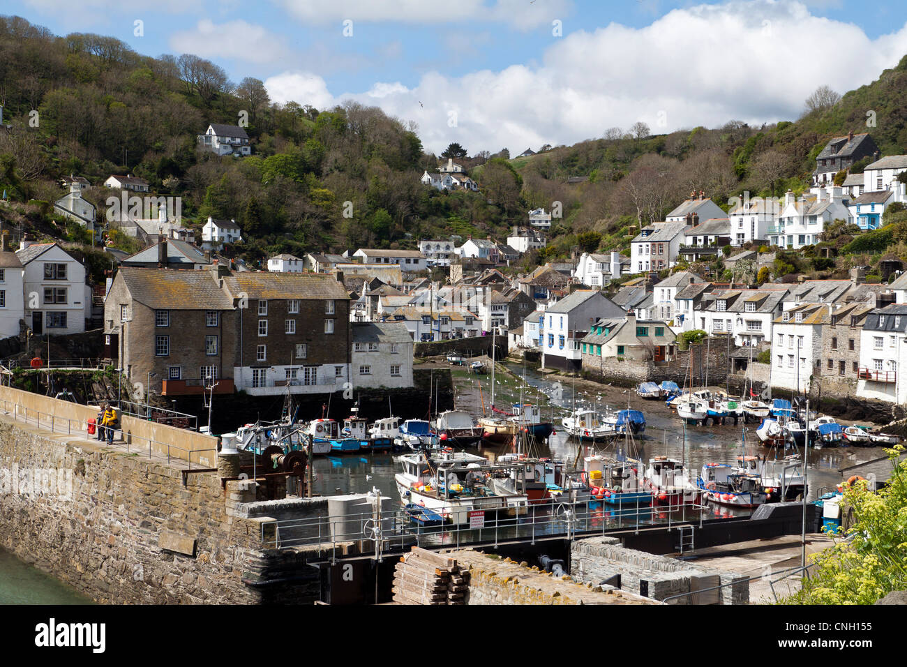 Polperro Dorf in Cornwall Stockfoto