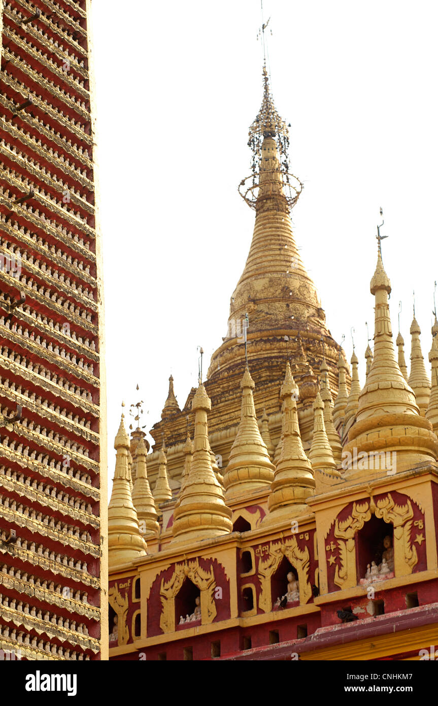 Thanboddhay Paya, Monywa, Burma. Myanmar. Thambuddhei Stockfoto