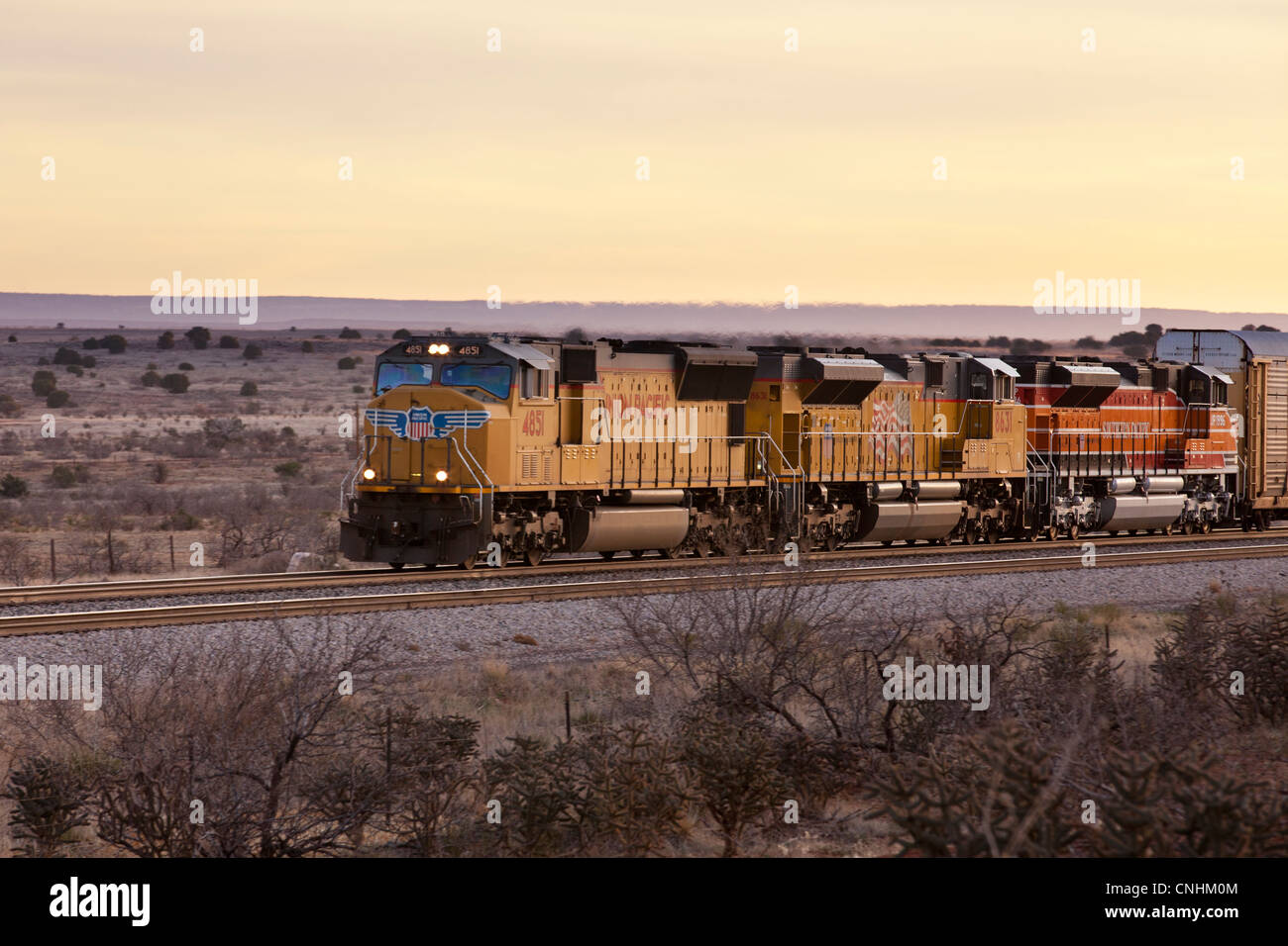 Union Pacific Railroad EMD SD70 Serie Lokomotive Stockfoto