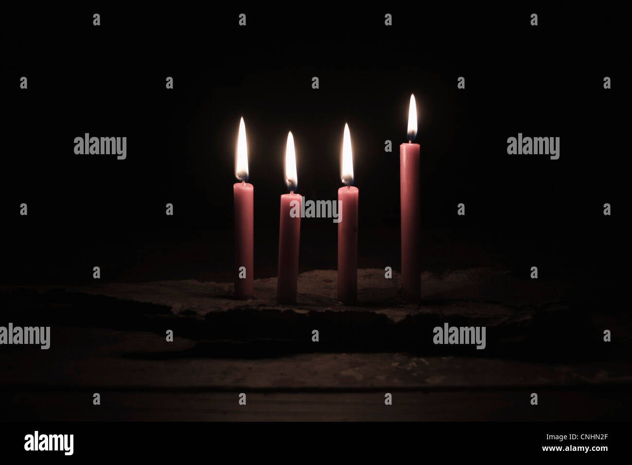 Vier Kerzen Stockfoto