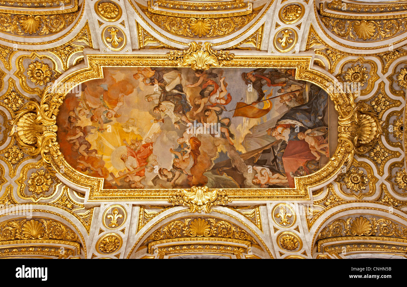 Rom - San Luigi Kirchendach Stockfoto
