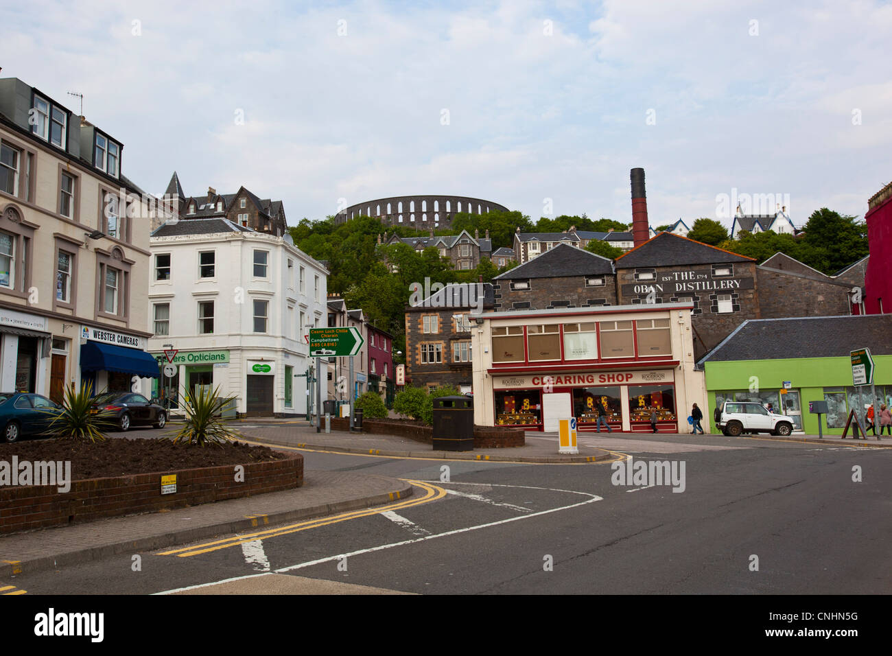 Das City Center in Oban, Schottland Stockfoto