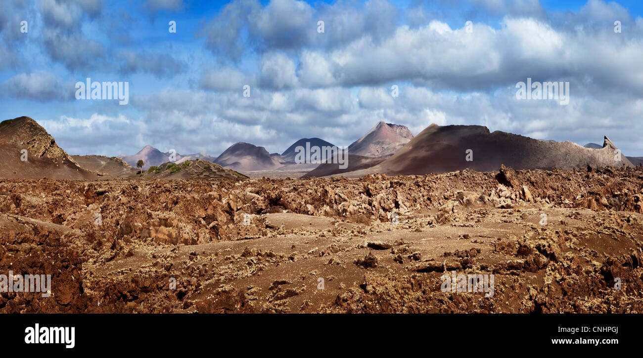 Feuerberge auf Lanzarote Stockfoto