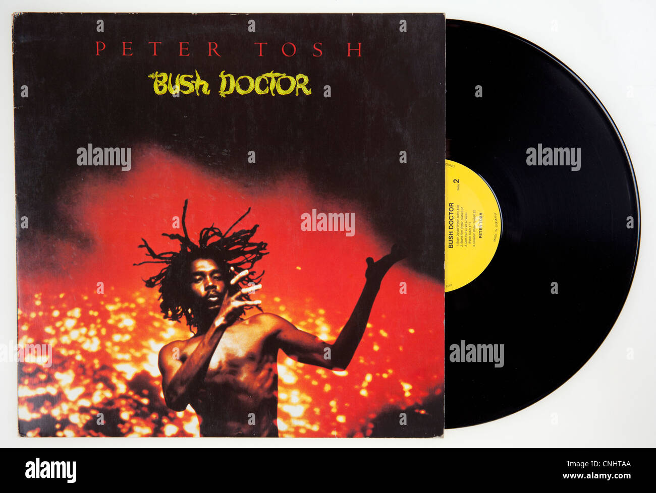 Cover des Vinyl-Albums "Bush Doctor" von Peter Tosh veröffentlicht 1978 auf EMI Records Stockfoto
