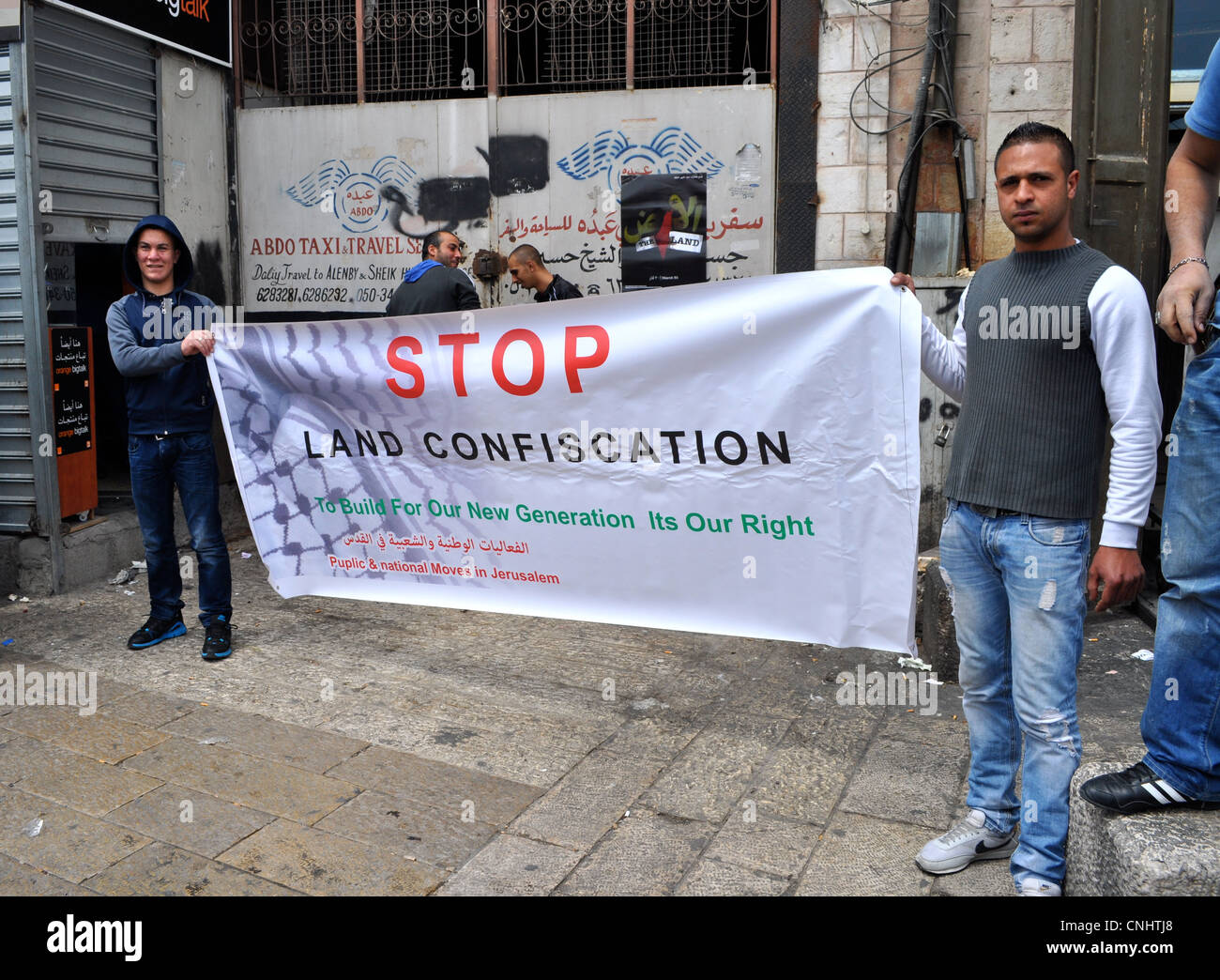 Tag des palästinensischen Bodens, 30. März 2012, Damaskus Tor, East Jerusalem, West Bank, Palästina, Besetzung und Land greifen Proteste Stockfoto