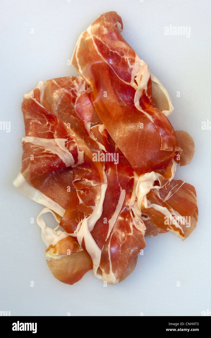 Italienischer Schinken Prosciutto crudo Stockfoto