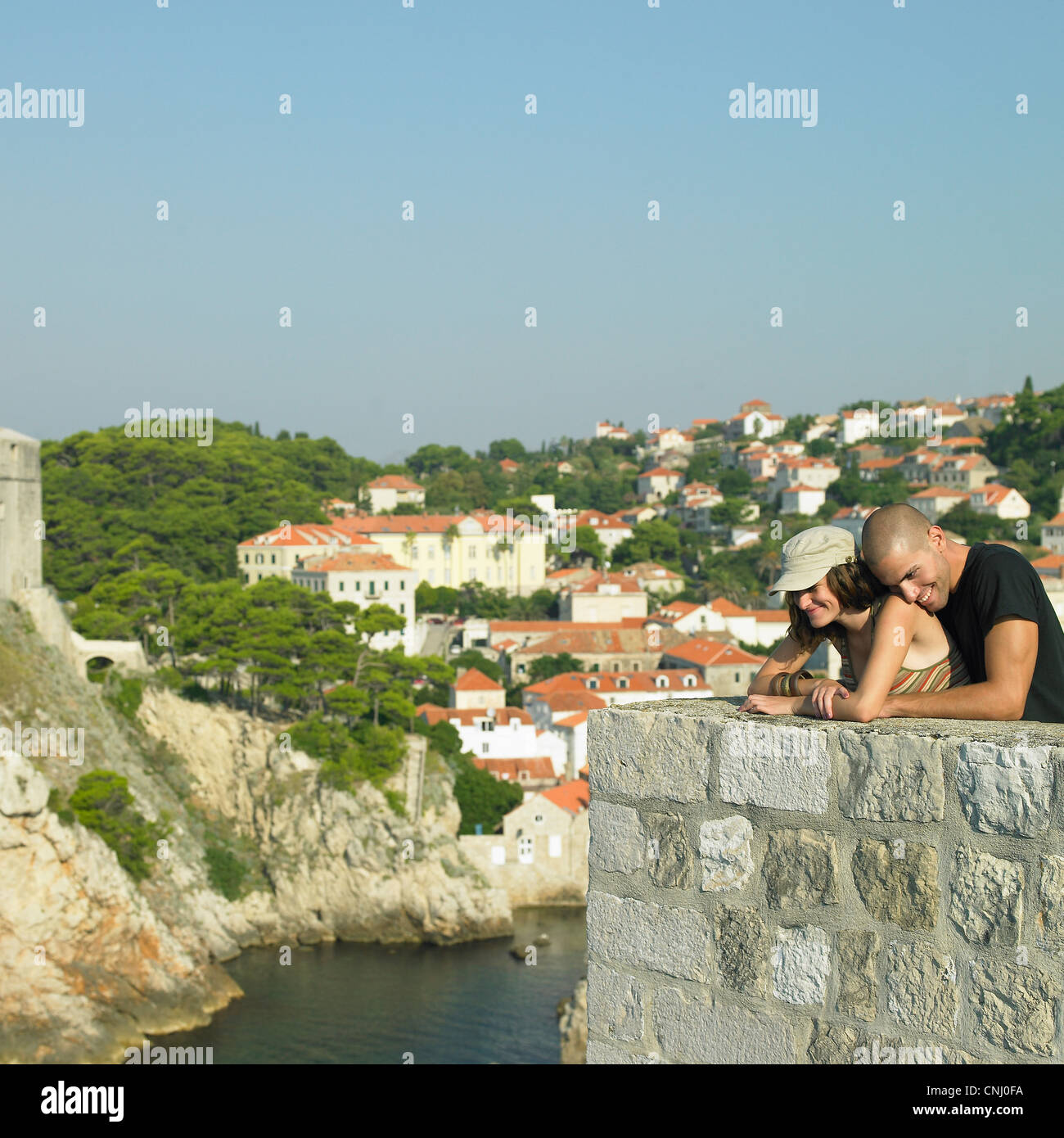 Junges Paar Sightseeing in Dubrovnik, Kroatien Stockfoto