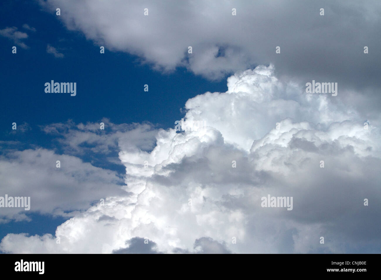 Gewitterwolken bilden sich in den Himmel. Stockfoto