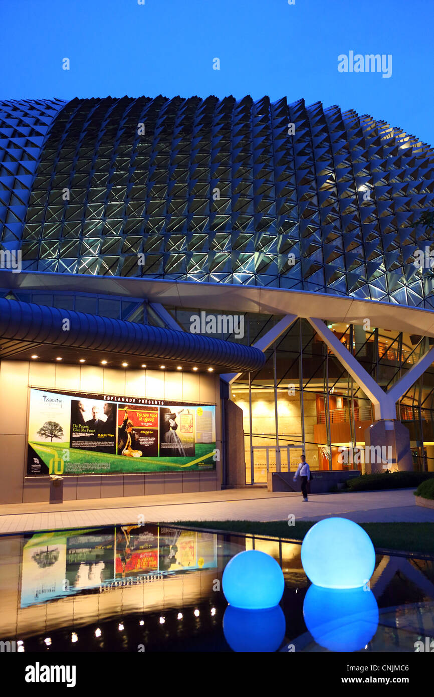 Die Esplanade Theater auf das Bay Performing Arts Centre. Stockfoto