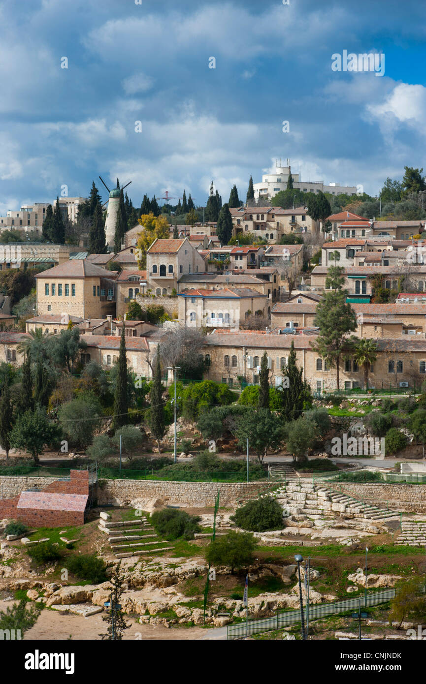 Naher Osten Israel Jerusalem Yemin Moshe Stockfoto