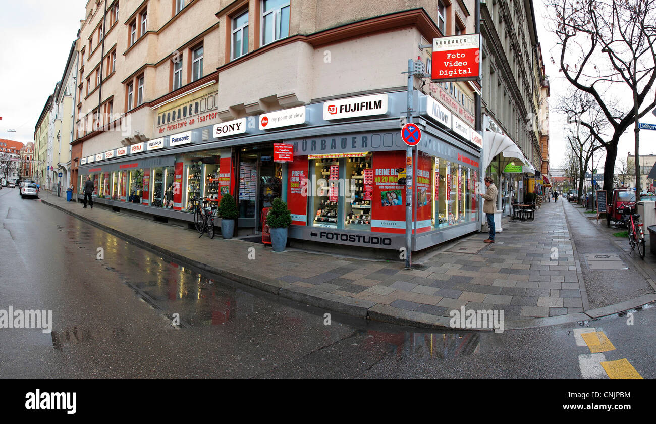 Second Hand-Kamera-Shop München Stockfoto