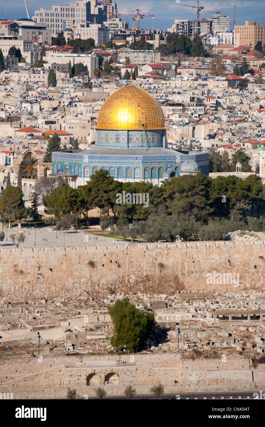 Naher Osten Israel alte Jerusalem Tempelberg - Felsendom - tagsüber sonnig Stockfoto