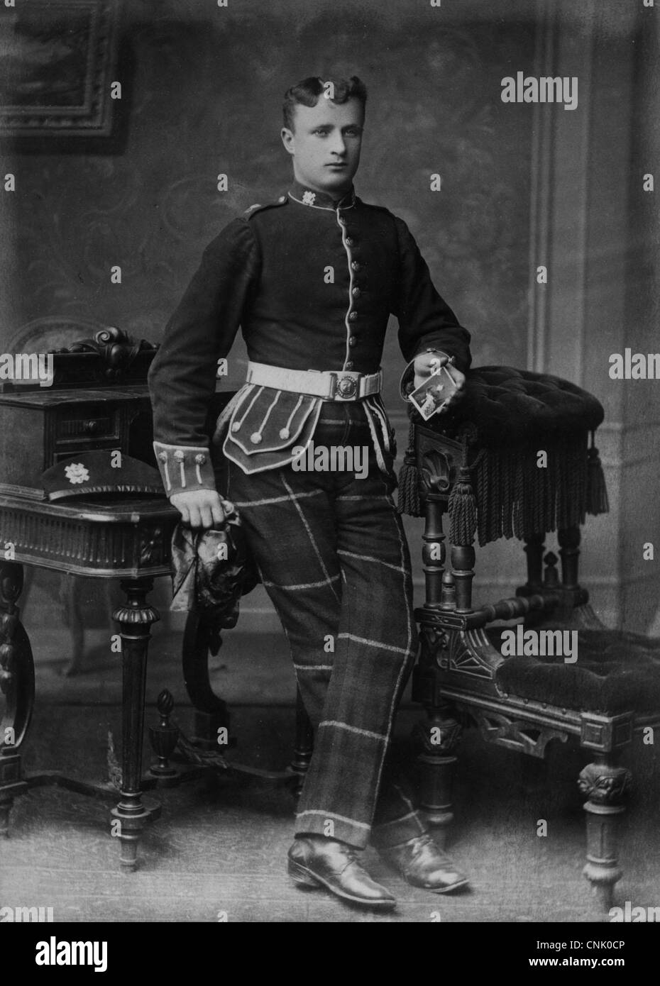 Schottische Highlander das 71. Highland Licht, das Infanterie-regiment. Viktorianische Soldat. Stockfoto