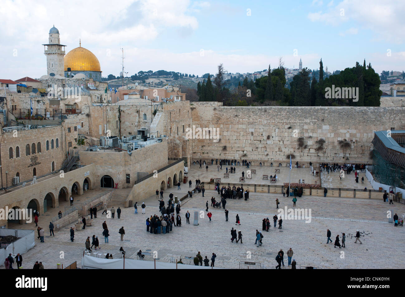 Naher Osten Israel Altstadt Jerusalem - Klagemauer, Klagemauer oder Kotel-religiöse Juden beten an diesem heiligen Ort Stockfoto