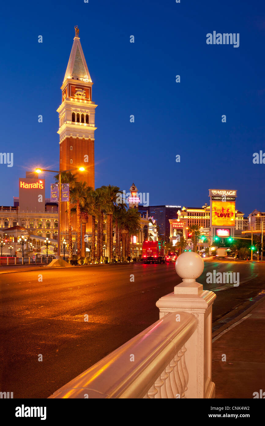 Das Venetian Hotel and Casino entlang des "Strip" in Las Vegas, Nevada, USA Stockfoto