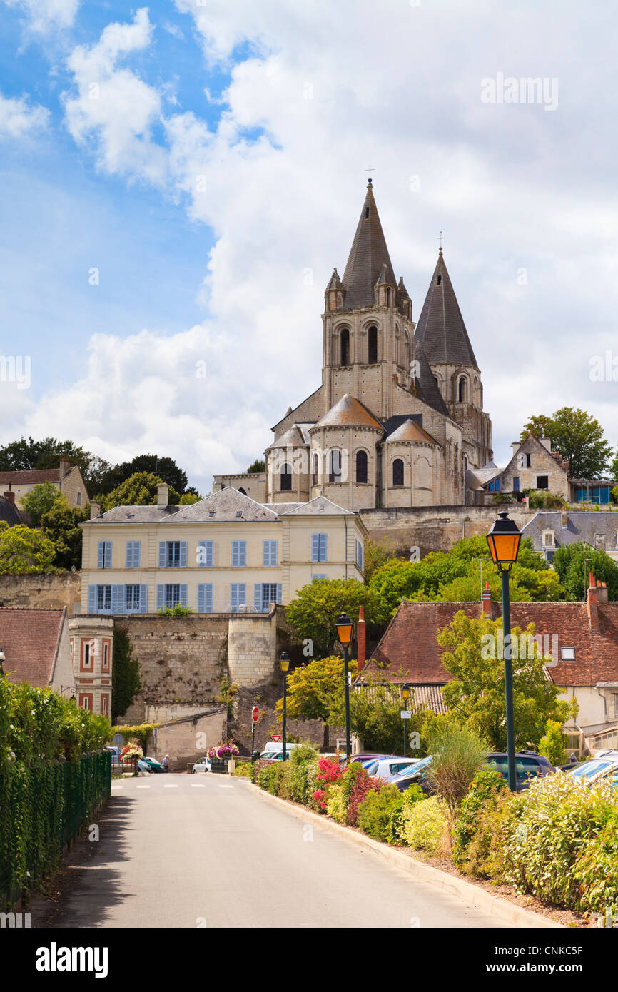 Kirche von St unsere, Loches, Pays De La Loire, Frankreich Stockfoto