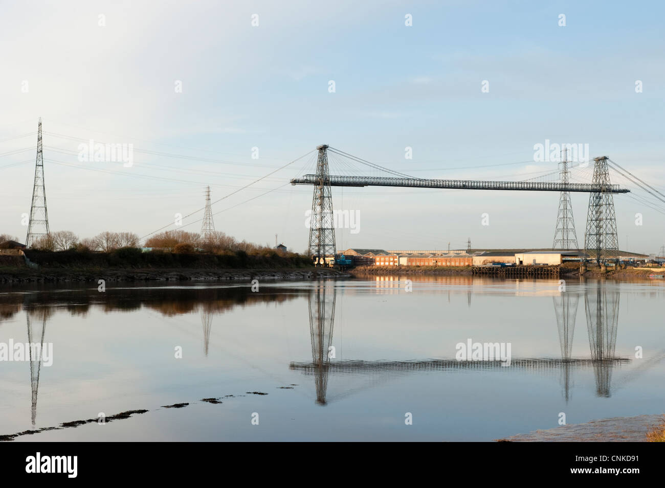 Schwebefähre in Newport Stockfoto