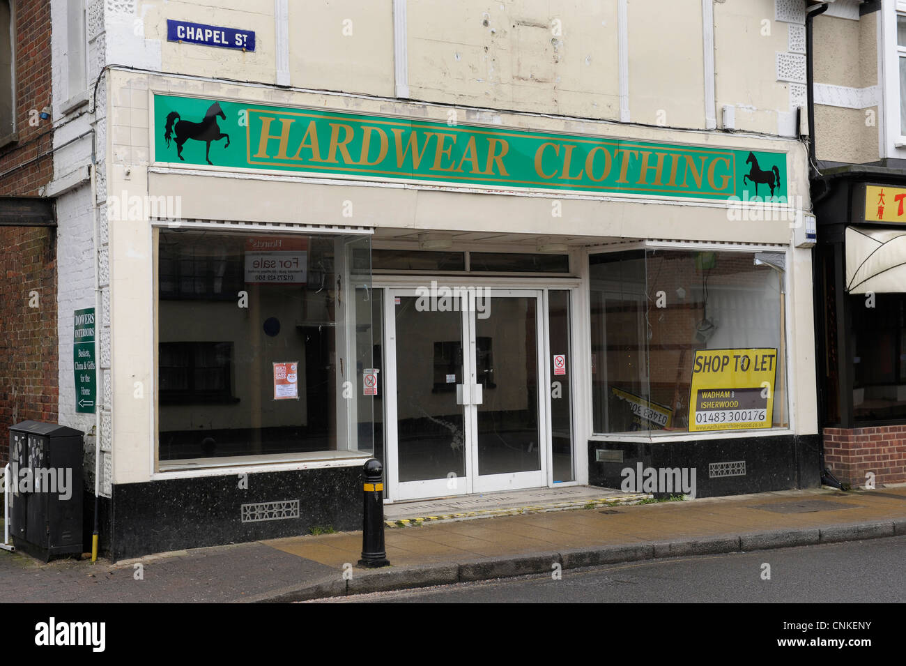 Offene Läden und Geschäfte zu verkaufen Petersfield Hampshire Stockfoto