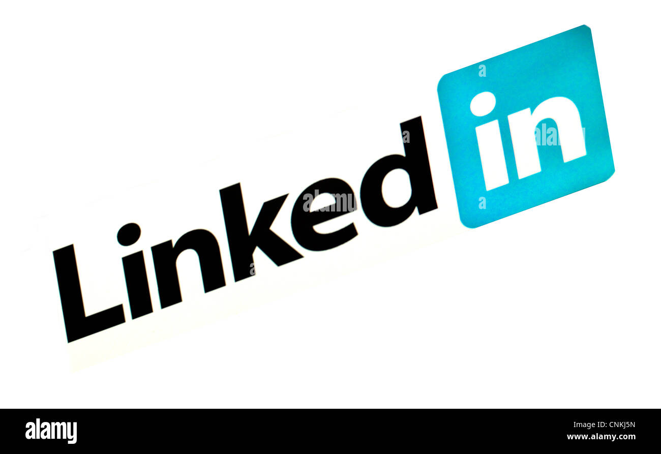 Im Logo verknüpft für Business verbundenen Social Networking Site Stockfoto