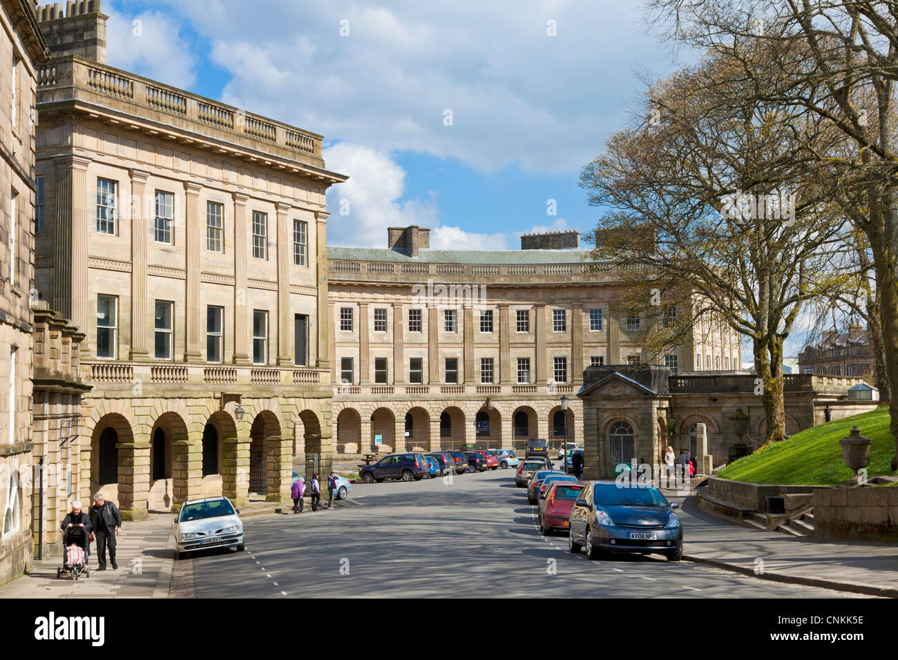 Herzog von Devonshire georgischen Crescent in Buxton Kurviertel Derbyshire Peak-England UK GB EU Europa Stockfoto