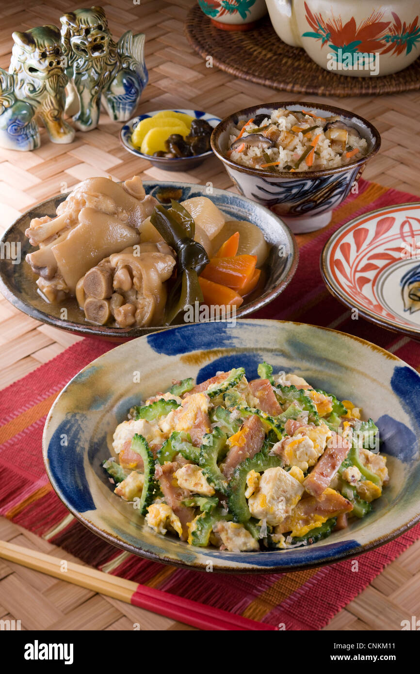 Okinawan Cuisine Stockfoto
