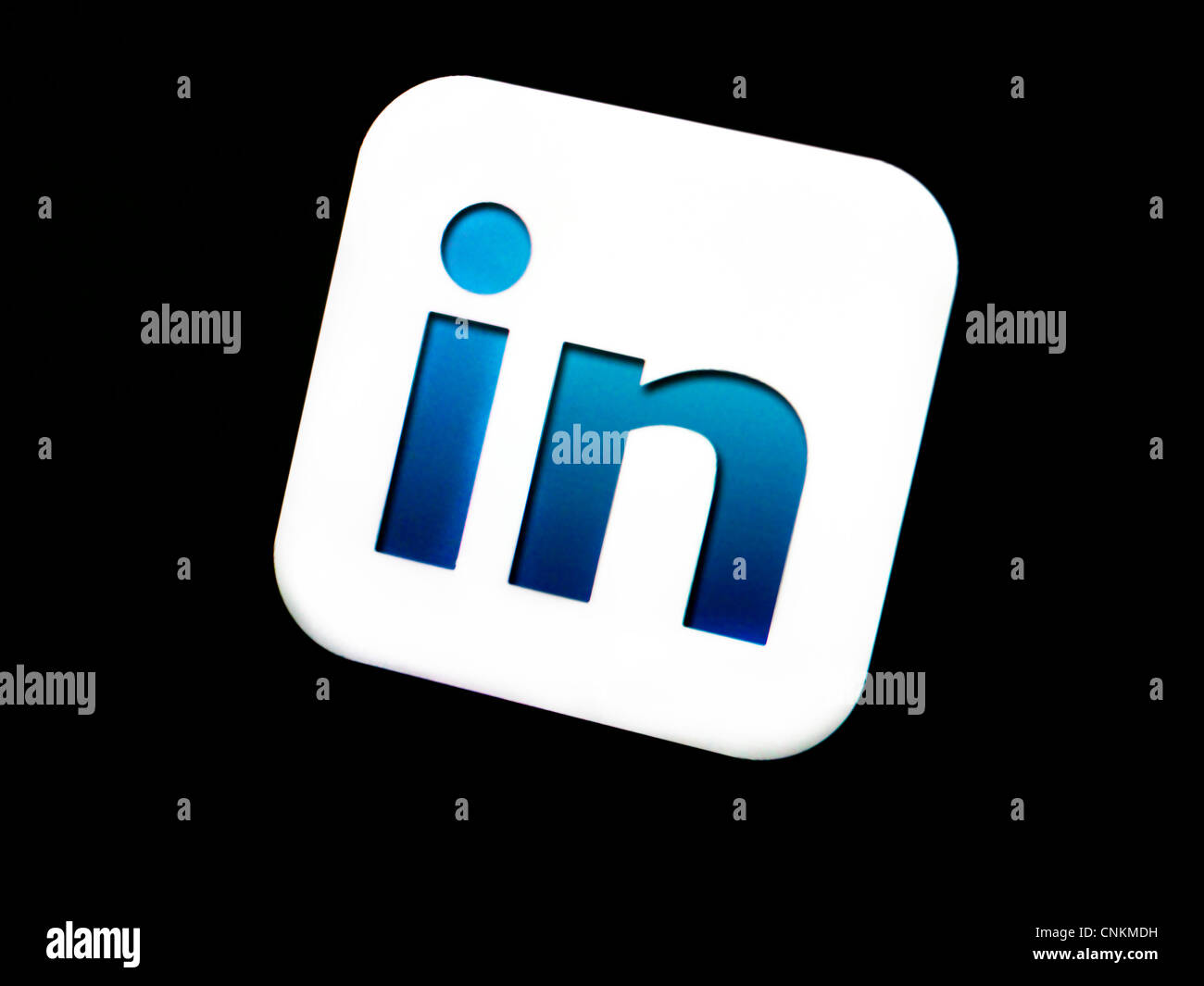 Im Logo verknüpft für Business verbundenen Social Networking Site Stockfoto